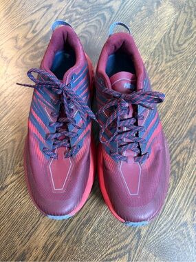 Hoka One One Women's Burgundy and Navy Athletic Sneakers sz 10.5